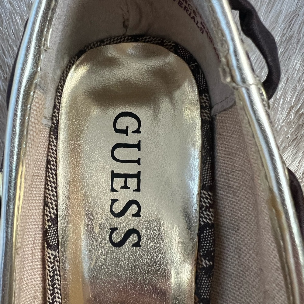 Guess Women's Wedges with Gold and Brown Accents - Picture 14 of 16